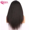 Peluca recta rizada brasileña Pelucas de cabello humano de encaje completo para mujeres negras Pre desplumadas con cabello de bebé