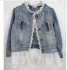 Babies Kläder Denim Lace Girls Jackor Flickor Fritid Tvättade Denim Jacka Barnkläder Barn Overcoat Outwear