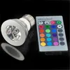 RGB LED 스포트라이트 E27 GU10 GU5.3 MR16 원격 제어 색상 변경 5W 전구 알루미늄 쉘 실내 조명 85-265V 12V