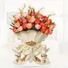 Europeanism environmentprotective resin angel wallmounted flower vase with golden edge three branch of artificial flowers tiein5600323