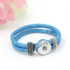 Wholesale Snap Jewelry liobonar snaps buttons charms Bracelet Wrist Leather Bracelets bangle women gift