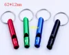 10pcs/lot Free shipping 47mm & 62mm Aluminum Pet Dog Whistle Keychain Pet Training keyring Whistle Outdoor survival