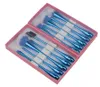 Prinses Rose 10 stks Professionele Make-up Borstel Set Water Druppels Kleine Taille Blue Make Borstels Pincel Maquiagem Kwasten Set