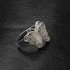 Gratis verzending nieuwe 925 sterling zilveren mode-sieraden vlinder met kristallen ring heet verkoop meisje cadeau 1481
