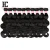 Stor försäljning 10st / mycket Peruansk Virgin Hair Body Wave HC Brasilianska Malaysiska Indiska Human Hair Weaves Remy Hair Body Wave Wefts