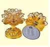 Gold Batterie Buddha Musik Lautsprecher Lampe Blume Fancy bunte wechselnde LED Lotus Blume romantische Hochzeit Dekoration Party Lamps261O