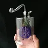 Glasrökör tillverkar handblåsta vattenpipa bongs stor färgad ananaspanna