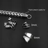 top quality bracelet/ Necklace Cord Crimp End Caps silver-color 2.5/3/3.5/4/5/5.5/10mm stainless steel connectors of chain handmade Jewelry