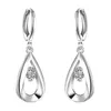 925 Стерлинговые серебряные серьги Кубический цирконий Алмазные гвоздики для женщин Мода E614