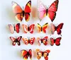 Symulacja 3D Butterfly Dekoracja PCV Naklejki ścienne Lodówka Magnes 12 garnitur dla OutoorgardenbalCony8734418