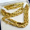 n311-Heavy Gold tone 60cm,70cm Length Men Women Solid link Necklace Chain 6MM W