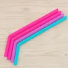 Hot ! Colored Food Grade Silicone Straw for 30oz cup Silica Gel Drinking Straw with brush free shipping