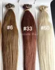 18 "20" 22 "Nano Ringar Indian Remy Mänskliga hårförlängningar 100g / pk 100Beads 1g / s Färg # 60 Nano Tip Indisk Remy Hair Nano Ringar Hårförlängningar