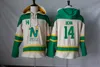 Minnesota North Stars Hoodie 14 Jamie Benn 91 Tyler Seguin 15 Patrik Nemeth 27 Moen 38 Vernon Fiddler Hockey Jerseys Bluzy z kapturem Bluzy