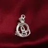 Frete grátis moda de alta qualidade 925 prata coração roxo diamante jóias 925 colar de prata presentes do feriado do dia dos namorados Hot 1680