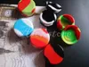 Contenitori rotondi colorati piccoli Contenitori in silicone Contenitori in silicone dabber 32 * 15mm 3ml vasetti di cera per uso alimentare tamponare gomma di stoccaggio FDA Personalizzato per vape