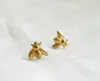 30Pair S021 Gold Silver Honey Bee Earrings Tiny Honeybee Stud Earrings Woodland Insect fly bird honey Bumble Bee Stud Earrings8413117