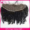 Cheveux humains mongols dentelle frontale fermeture séparation libre crépus bouclés 13X4 oreille à oreille dentelle frontale 100% cheveux humains dentelle Fontal cheveux pièces