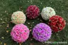 10 "/ 25 CM Artificielle Rose Fleur De Soie Baiser Boules Belle Boule De Fleurs Suspendues Étoilées Pour Le Mariage Ornements De Noël Décorations De Fête