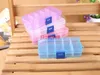 Fedex DHL Kostenloser Versand Einstellbare 10 Fach Kunststoff Klare Aufbewahrungsbox für Schmuck Ohrring Werkzeug Container, 600 teile/los
