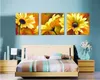 壁の装飾をサポートするための壁の装飾のサポートのための美しい太陽の花の油絵の手塗りの花油絵