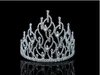 2015 Classique Gouttelettes Haute Couronne Forme Strass Cristal Couronne Diadèmes De Mariée Cheveux Accessoires TS000068