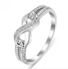 Groothandel-Echt 925 Sterling Zilveren Sieraden Ringen voor Dames Bruiloft Dame Infinity 3.5 Ring Size