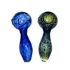 Factory Price New Arrival Glass Spoon Fumed Sea Colored Glass Bubbler Smoking Hand Pipe for smoking