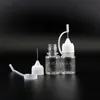 5ML Pet High прозрачный пластиковый флакон капельницы с металлическим наконечником иглы защитная крышка сжимаемого пара для E CIG сочные 100 штук