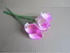 15 tum calla lilja för bröllop bukett blomma doft mjuk plast blommor dekorativa blommor calla real touch gratis frakt hp09