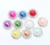 16mm dos plat cristal perle boutons 50 pcs/lot 19 couleurs métal strass cristal diamants en vrac bijoux DIYl