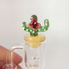 Factory wholesale Solid Colored Glass cactus UFO Carb Cap dome for OD Less 25cm Thermal P Quartz banger Nails oil rigs glass bongs