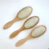 Hair Extensions Brush Kam Houten Handvat Massage met Metalen Pins Bericht Wit Luchtkussen Hot Koop