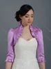 Veste boléro de mariée Vintage en Satin, personnalisée, demi-manches, devant ouvert pour robe de soirée, 9366338