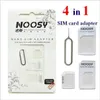 Noosy 4 i 1 Nano Micro SIM-kortadapter med detaljhandelspaket via DHL 200PCS / Lot