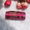 Vente en gros New Retro Brocade Rouge à lèvres brodé Vide Cosmetic Case Holder Box avec miroir Couleurs Livraison gratuite au hasard