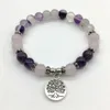 SN1192 offre spéciale Bracelet de Yoga pour femmes Bracelet en fluorite naturelle Vintage arbre de vie pour femmes Bracelet d'équilibre Yogi