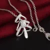 gratis verzending fashion hoge kwaliteit 925 zilveren Crystal zirkoon Ketting sieraden 925 zilveren ketting Valentijnsdag vakantie geschenken hot 1618