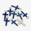 500Pcs Mix Color Small Enamel Cross Alloy Charms Pendant For Jewelry Making Bracelet Necklace DIY Accessories 8mm*15mm