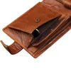 Baellerry hochwertige Herren -Leder -Leder -Kurzabschnitt Dark Button Money Clip Geldbörse Brieftasche Krokodil Muster8933455