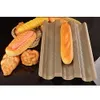 Plateau de cuisson de pain français de nouvelle conception de baguette, support de cadre de baguette de couleur or antiadhésif en acier au carbone baguette moule de cuisson de pain casseroles