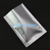 Paquete de venta al por menor de almacenamiento de alimentos de 8x12 cm (3,1x4,7 ") bolsa de papel de aluminio mate con parte superior abierta Mylar bolsa de envasado al vacío con sellado térmico para envasado de aperitivos