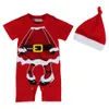 2PC Baby Christmas Santa Elf Costume Pagliaccetto con cappello Tg 624M Baby Boys Girls Party Dress6944164