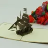 Biglietto d'auguri creativo per barca a vela stereoscopica tagliata in carta 3D Tipo pieghevole Carte di artigianato etnico cinese traforate fatte a mano Regali aziendali