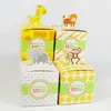30 peças caixa de doces de girafa, caixas de presente de animais fofos, chá de bebê, aniversário, casamento, macaco, tigre, elefante4868330