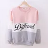 2021 Women Pullover Hoodies Letters Diffferent Printed Mix Color Casual Sweatshirt Women Fleece Sweatshirts Sudaderas Mujer