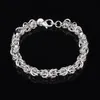 Free Shipping with tracking number Top Sale 925 Silver Bracelet Faucet Syndiotactic Bracelet Silver Jewelry 10Pcs/lot cheap 1602