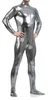 Atacado-adulto preto látex de tartleneck brilhante manga longa metálico homens catsuit mulheres estangem de pele unitard lycra bodysuit zentai sem capuz