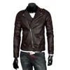 Männer Mode PU Leder Jacke Frühling Herbst Neue Britischen Stil Männer Leder Jacke Motorrad Jacke Männlichen Mantel Schwarz Braun M3XL7103921