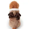 Neue günstigste Weihnachten Niedliche Hirsch Elch Weiche Korallen Fleece Winter Hund Kleidung Pyjamas Hund Jumpsuit Winter Overalls Für Hunde CAH035